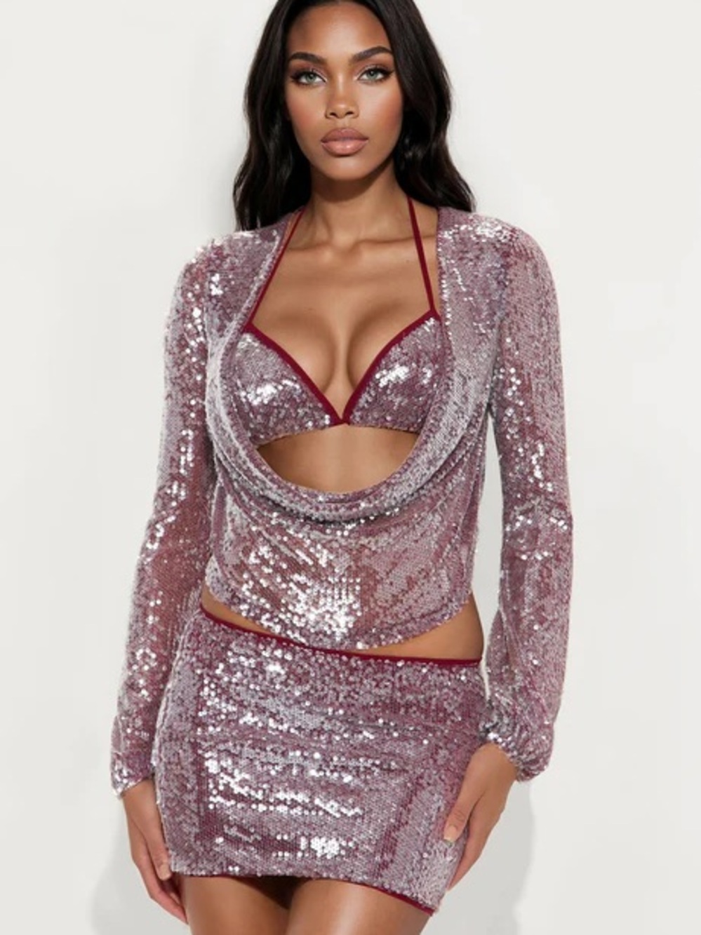 Like A Goddess Sequin 3-Piece Skirt Set NEW 🏷️